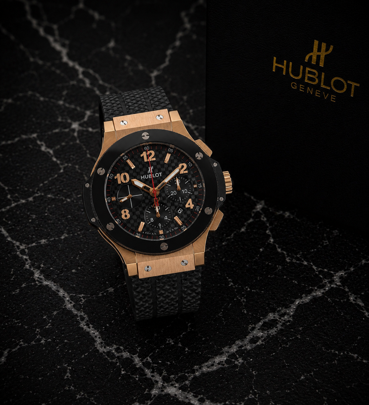 Hublot Big Bang Chronograph Oro Rosa Ceremica|Full Set