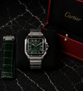 Cartier Santos Automático – Carátula Verde| Full Set